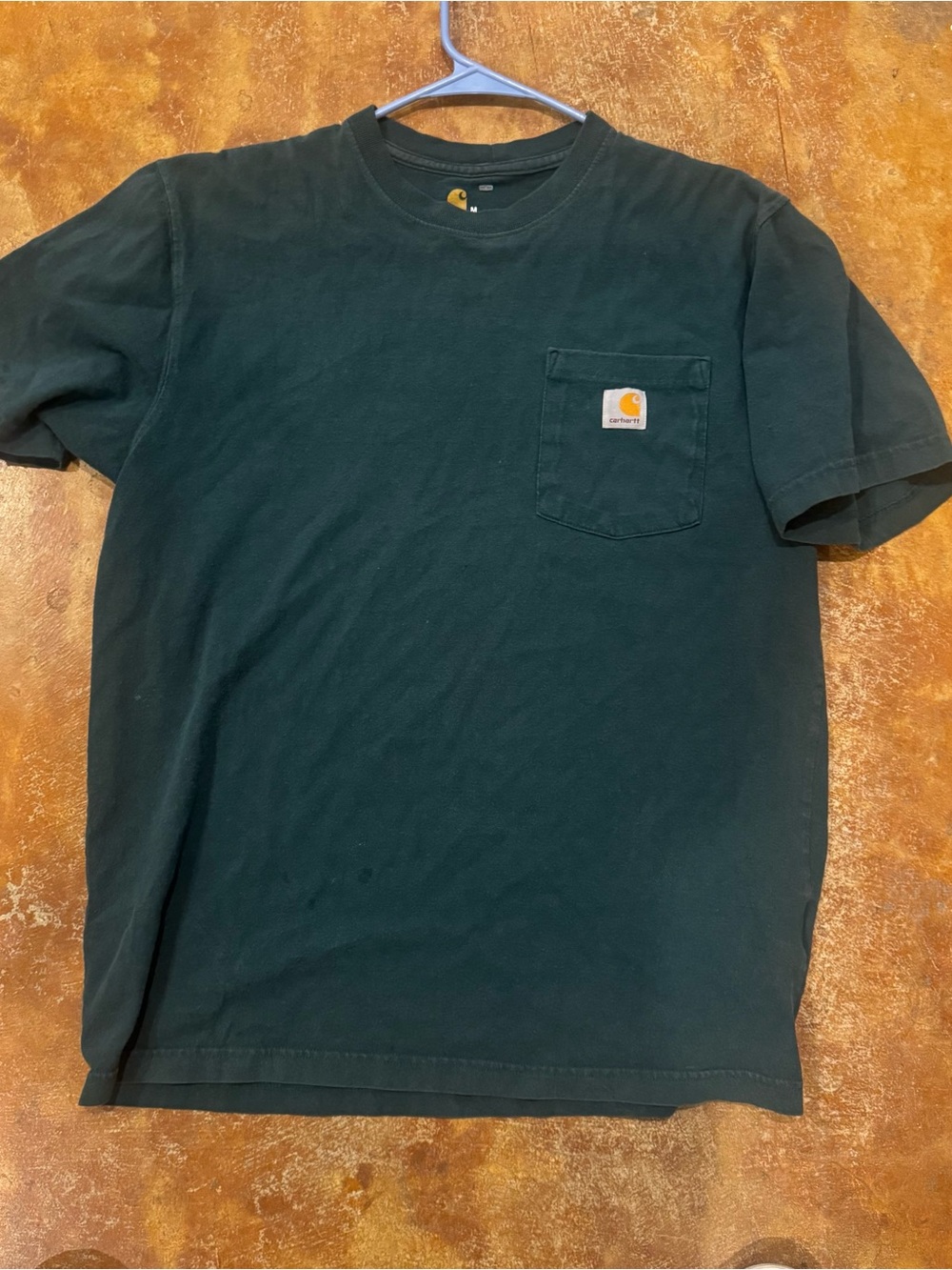 Carhartt K87-HTG Men's Short Sleeve T-shirt - Green Medium